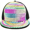 thumbnail image 2 of LINLIN Women Baseball Cap, Shiny Baseball Cap Sequin Reflective Baseball Hat Rivets Hip Hop Caps for Boys Girls, 2 of 5