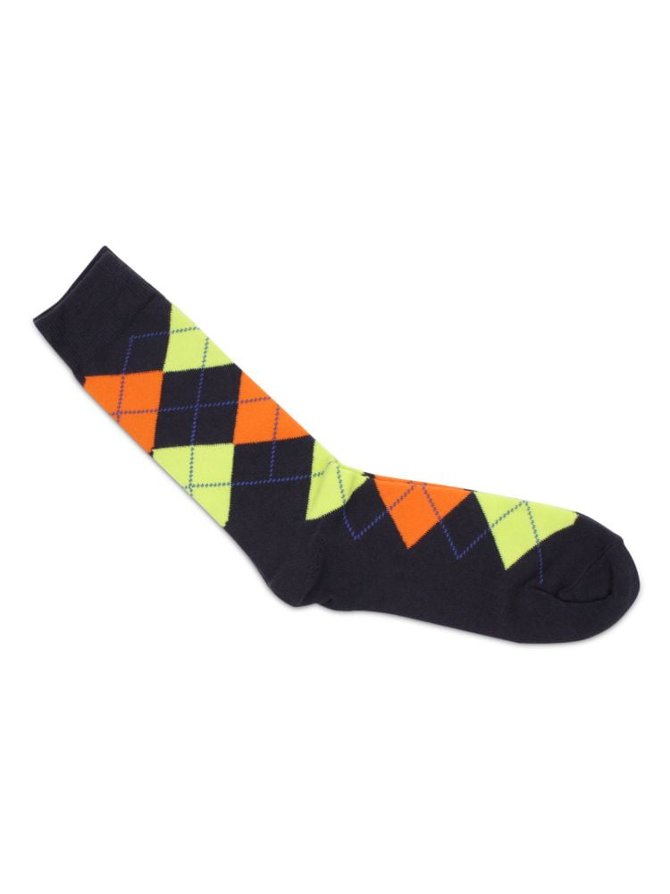 Mens Designer Fashion Dress Socks Stripes Color Argyle Print New