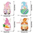 thumbnail image 2 of Gaiwos 4 PCS Easter Wooden Gnome Bunny Sign 5.5 inches, Easter Bunny Egg Decorations, Adorable Rustic Easter Gnome Bunny for Home Holiday Spring Decor Tabletop Display Centerpiece Gifts Decor, 2 of 5
