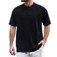 thumbnail image 2 of HUANBAI Men's Summer Loose Men's Short Sleeve Sports T Shirt Europe And America Collar Casual Short Sleeve T Shirt, 2 of 5