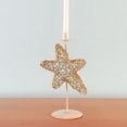 thumbnail image 4 of Gallerie II 12.75" Beach Inspired Brown and Blue Burlap Star Fish Taper Candle Holder, 4 of 4