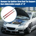 thumbnail image 2 of Unique Bargains 1 Pair Aluminum Alloy 6"-8" 150mm Car Front Bumper Lip Splitter Strut Rod Tie Support Bars Red, 2 of 6