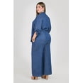 thumbnail image 3 of Conjunto con detalle de botones Roman Fashion /Tallas Extras, 782 (Azul medio) azul 38, 3 of 5