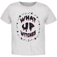 thumbnail image 1 of Halloween What Up Witches Witchy Elements Black Text Toddler T Shirt, 1 of 1
