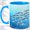 Blue, variant on Watercolor Fish School Coffee Mug, Blue Fish Mug, Daily Coffee Tea Cup for Kitchen Office, Underwater Sardines Pattern with Bubbles and Sea Plants, Coastal Marine Art, Anglers Women Men