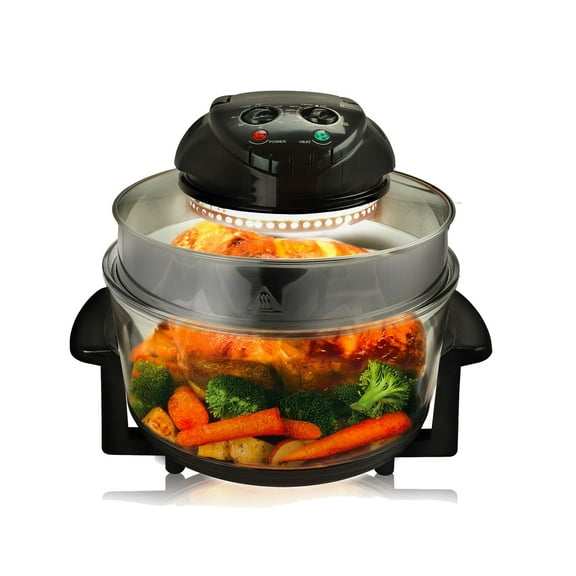 MegaChef Multi-Purpose Countertop Halogen Oven Air fryer in Black