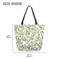 thumbnail image 5 of FORMRS Womens Canvas Tote Bag with Zipper Inner Pocket Shoulder Handbag, Autumn Greenery, 5 of 7