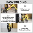 thumbnail image 5 of Foldable Wheelchair with 220 lbs Capacity, 1-Second Quick Fold, Dual Brakes & Breathable Seat - Ideal for Travel, Recovery & Daily Use, 5 of 11