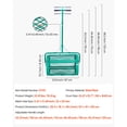 thumbnail image 3 of 24 Inch Compost Spreader Peat Moss Roller with Push and Tow Handle, 2.66 Cu Ft Capacity, 4 Height Adjustable Powder Coated Steel Lawn Spreader for Seed Fertilizer Compost Garden Farm, 3 of 8