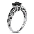 thumbnail image 2 of 1.25 Carat Round Black Diamond Engagement Ring for Women in White Gold, Sale, 2 of 2