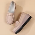 thumbnail image 7 of Felirenzacia Women’s Platform Faux Leather Loafers, Moccasin Slip-On Shoes, Dress Flats Comfort Work Shoes, Semi Formal Elevated PU Shoes for Women, 7 of 7
