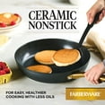 thumbnail image 5 of Farberware Forged Induction 12.25 Inch Ceramic Nonstick Frying Pan, Dishwasher Safe and Oven Safe to 500°F, Black, 5 of 14