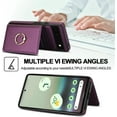 thumbnail image 4 of REQO for Google Pixel 6A Wallet Case, Leather Case with Credit Card Holder and 360° Rotation Ring Stand, RFID Block Flip Leather Shockproof Cover, 4 of 7