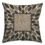 Creative Products Live Laugh Love Leafies Spun Polyester Throw Pillow - 18x18