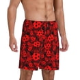 thumbnail image 2 of Logiee Ladybugs 1 Print Men's Pajama Shorts with Drawstring & Pockets,Sleep Shorts for Men,Sleepwear Bottoms,Elastic Waistband Loungewear-4X-Large, 2 of 6