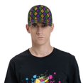 thumbnail image 4 of Fotbe Mardi Gras Shiny Green Purple Gorro Clásico de Béisbol, Gorra Ajustable con Broche Snapback, Gorro de Exterior de Algodón Suave, 4 of 6