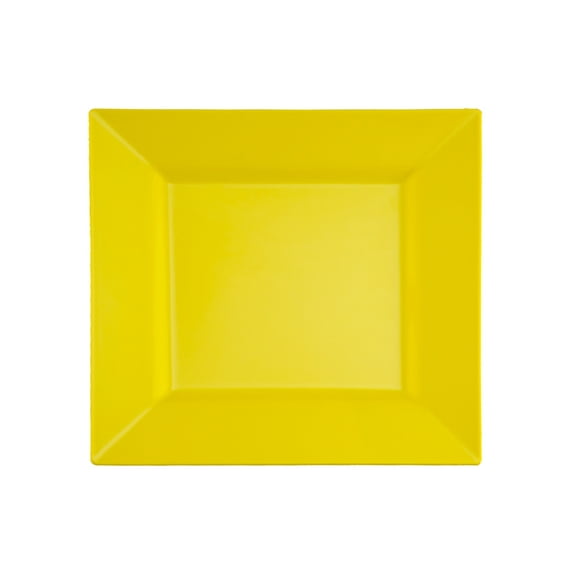 Party Source Butternut Yellow 6.5" Square Plastic Dessert Plates Case of 120