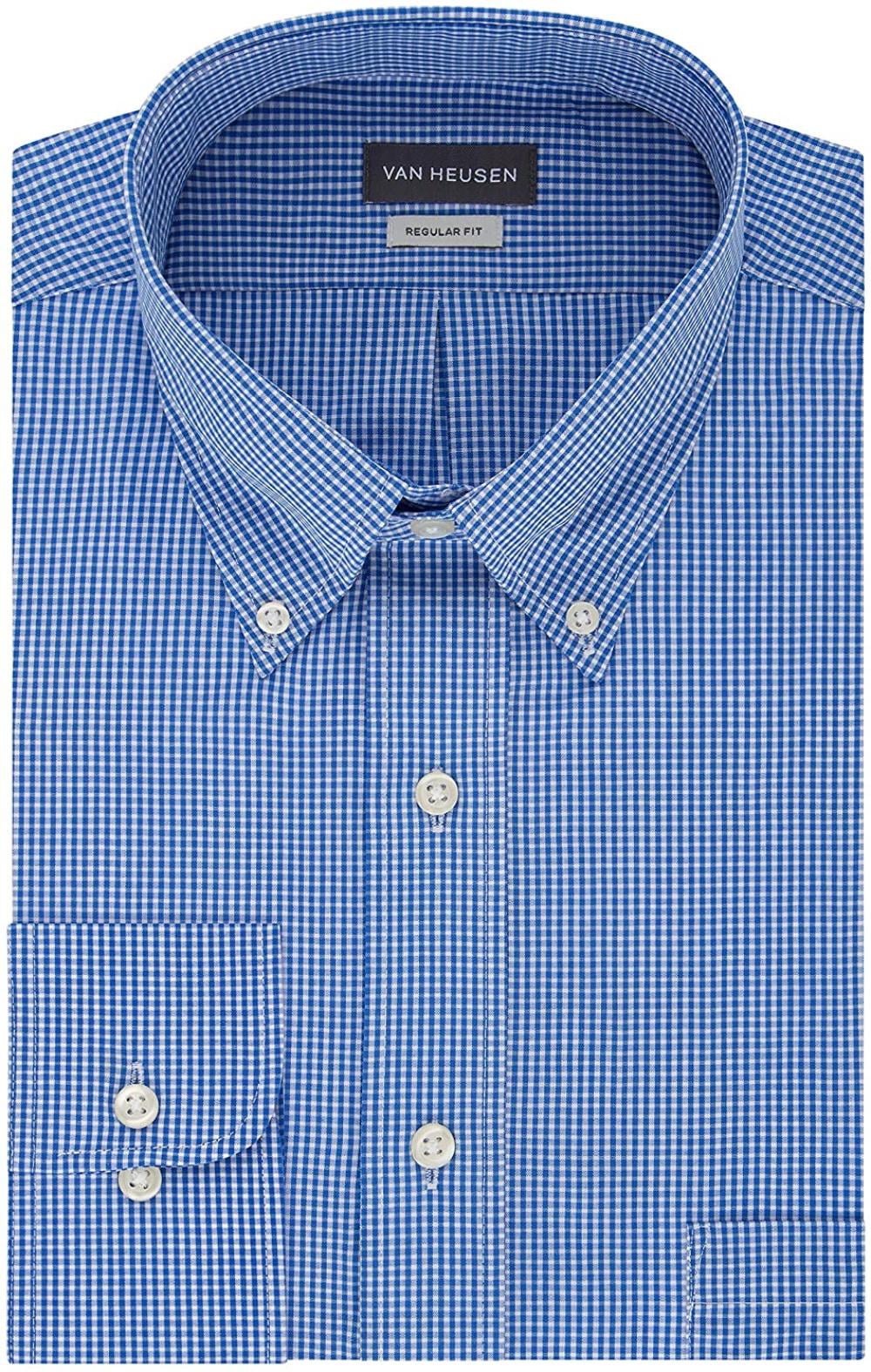 Van Heusen Men/'s Dress Shirt Regular Fit Pinpoint Stripe