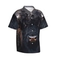 thumbnail image 2 of Daiia Majestic Black Yak Hawaiian Shirt for Men Gentle Cotton Regular Short Sleeve Casual-Large, 2 of 9