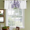 thumbnail image 4 of 2 Pack Valances for Windows, Purple Lavender Window Valances for Living Room/Bedroom/Bathroom, Pastoral Botanical Floral Dragonfly Light Filtering Kitchen Curtain Valance 42"W x18" L, 4 of 9