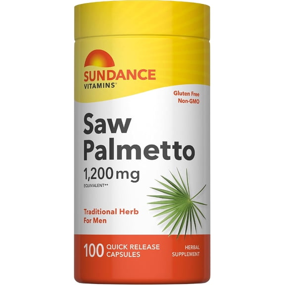 Saw Palmetto 1200mg | 100 Capsules | Non-GMO, Gluten Free Supplement | by Sundance