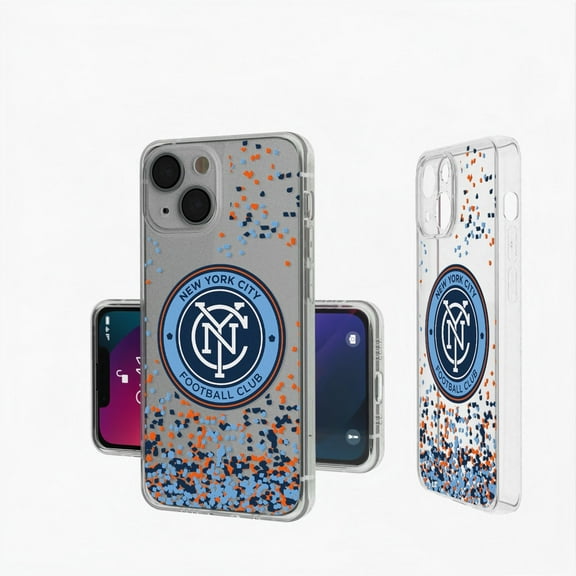 New York City FC iPhone Confetti Design Clear Case