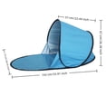 thumbnail image 3 of Portable Instant-Opening Beach Sun Shelter Tent, 55.91×28.35in Foldable Steel Frame Shade Canopy, Dual-Use Outdoor Sunshade and Soft-Light Photography Tent for Fishing Pet Product Shooting, 3 of 7