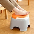thumbnail image 4 of GUOOL Small Shower Stool Multipurpose Non-slip European Shower Stool Potty Stool Orange, 4 of 6