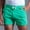 Green, variant on Vivianyo HD Men's Sports High Waisted Gym Shorts Men Solid Cotton Three-point Pants Sports Elastic Mid-waist Lace-up Shorts