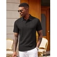 thumbnail image 2 of COOFANDY Polo T Shirts for Men Short Sleeve Summer Shirts Collared Casual Shirts Textured Knit Golf Polos, 2 of 6