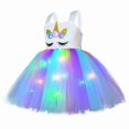 thumbnail image 2 of Princess Tutu LED Unicorn Dress for Girls Rainbow Light Up Costumes, 2 of 4