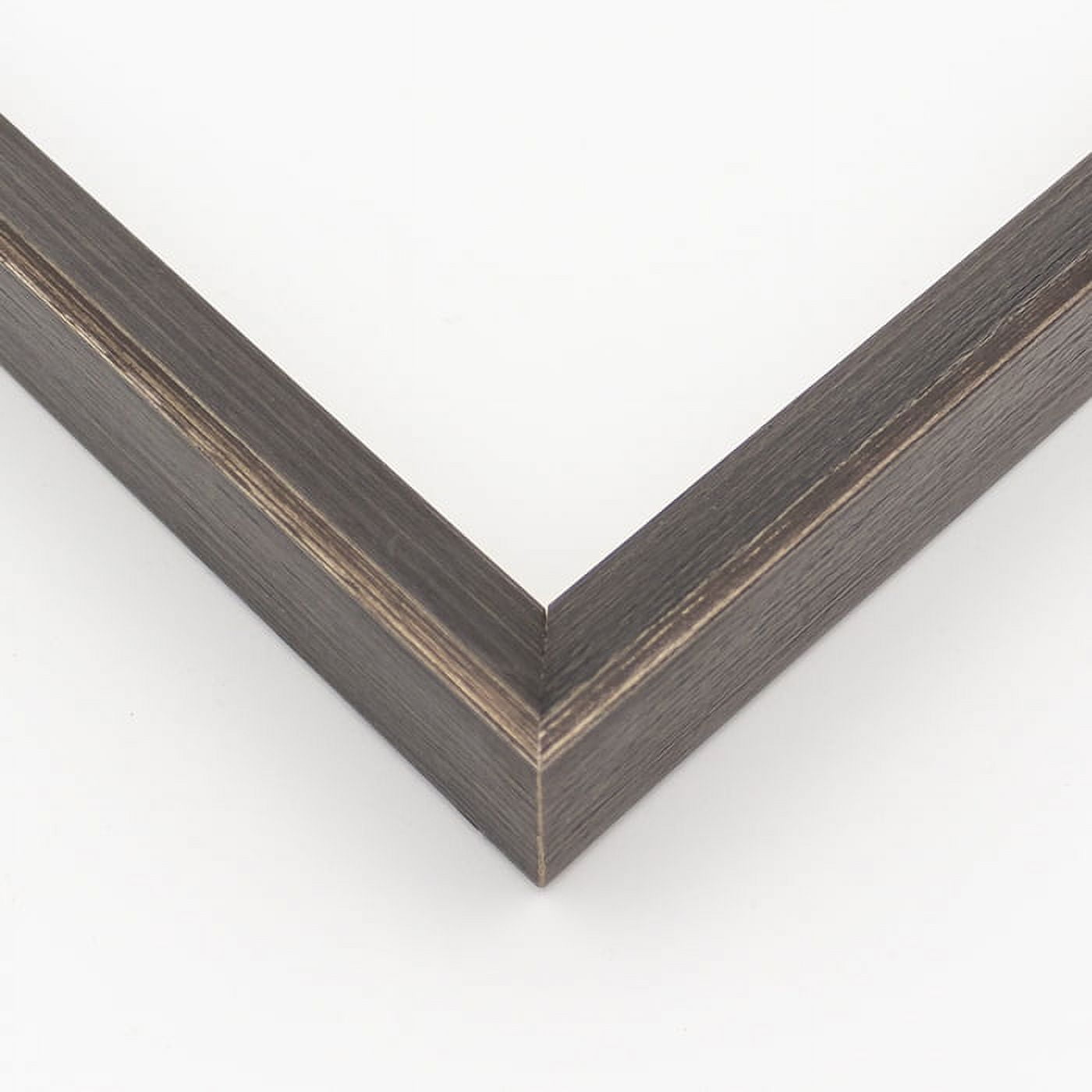 18x24 Frame Black & Silver Solid Wood Picture Frame Width 0.75 Inches | Interior Frame Depth 0.75