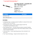 thumbnail image 2 of Rear Shock Absorber - Compatible with 2001 - 2005 Saturn L300 1 2002 2003 2004, 2 of 2