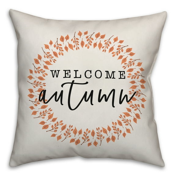 Creative Products Welcome Autumn 16x16 Spun Poly Pillow