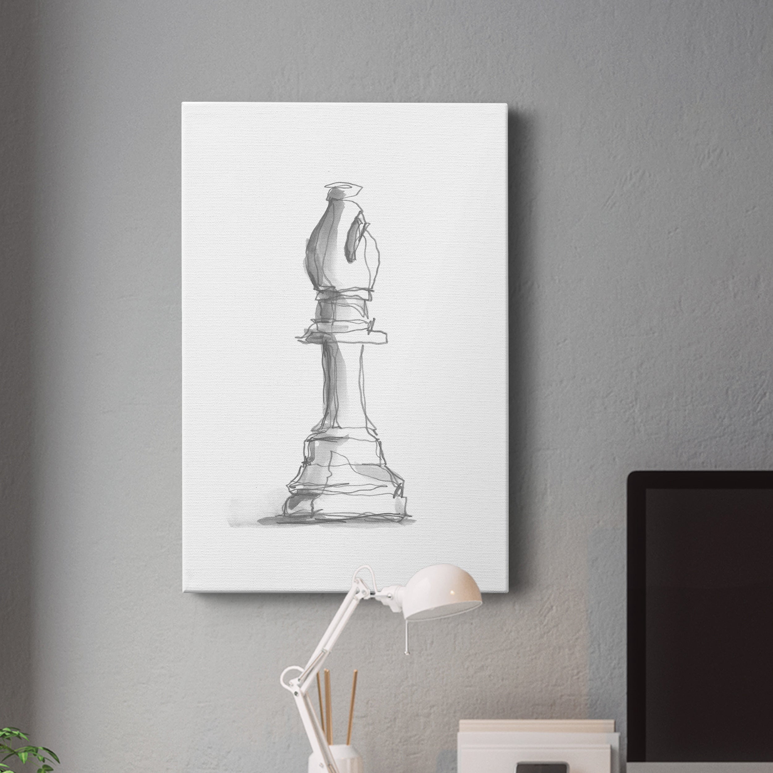 Chess Piece Study IV Premium Gallery Wrapped Canvas - Ready to Hang
