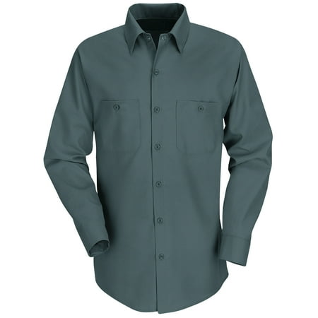 Red Kap Mens Long Sleeve Industrial Work Shirt
