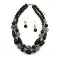 thumbnail image 2 of Xinyolin Layered Necklace Retro Jewelry Set - Double Strand Statement Hook Earrings for Party, 2 of 8