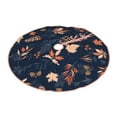 thumbnail image 2 of Kll Autumn Leaves With Blue Christmas Tree Skirt 48",Party Decorations Farmhouse For Christmas Decorations Holiday Party, 2 of 8