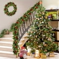 thumbnail image 4 of 2m Artificial Soft Needle Rattan Garland, Decorative Christmas Tree Greenery for Mantle, Indoor Holiday Table, Staircase Festive Party Displays and Seasonal Winter Home Celebrations, 4 of 8