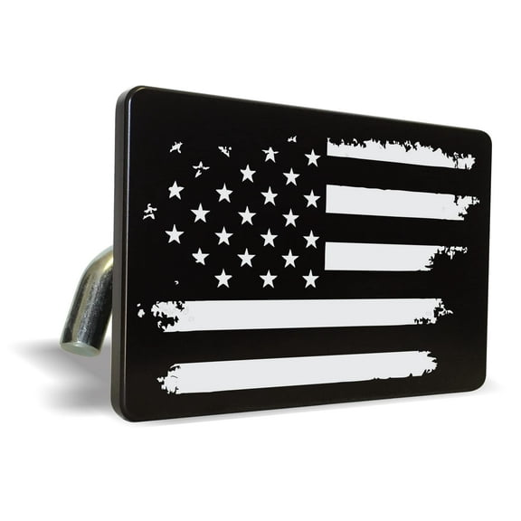 U.S. American Flag (Design) Premium QuaIity Anodized Billet Aluminum Laser Etched UV Resistant Metal Trailer/Tow Hitch Cover for 2" Receivers, Luxury Product for Truck, SUV or Car