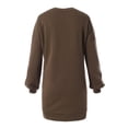 thumbnail image 4 of MixMatchy Women's Oversized Round Neck Tunic Sweatshirt with Side Pocket, 4 of 5