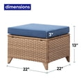 thumbnail image 6 of POCASSY Wicker Outdoor Ottoman with Cushions, 6 of 6