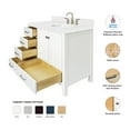 thumbnail image 3 of Ariel Cambridge 42 Inch Single Right Offset Oval Sink Bathroom Vanity With Carrara White Quartz Countertop 1.5 Edge In White, 3 of 10