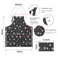 thumbnail image 7 of Halloween Skull and Bone Apron-Garden Aprons for Women with Pockets-Cotton Linen Waterproof Kitchen Cooking Gardening Aprons Adjustable for Kitchen,Cooking,BBQ and Salon 32"x27", 7 of 7