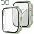 thumbnail image 1 of Paquete de 2 Estuches con Protector de Pantalla de Vidrio Templado para Apple Watch Series 9/8/7 41 mm, JZK Slim Guard Parachoques Cubierta Protectora de PC Dura de Cobertura Completa Estuche Delgado, 1 of 4