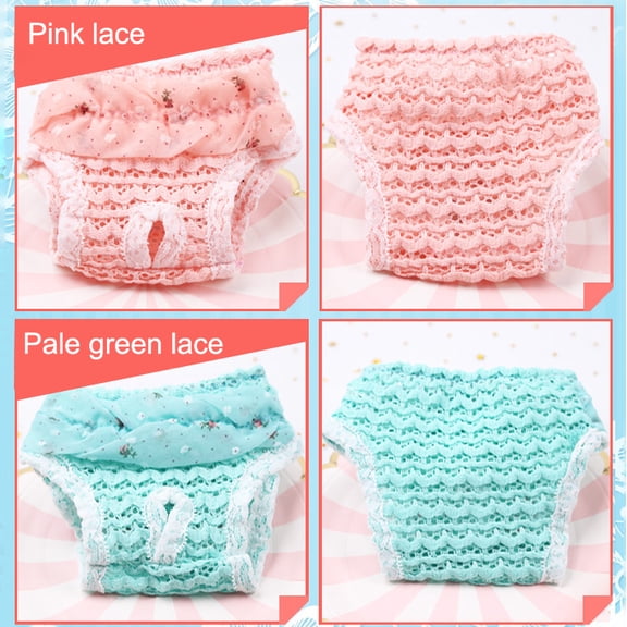 Visland Pet Hygiene Pants, Washable Reusable Breathable Soft Skin-friendly Lace Female Doggie Diapers