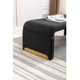 thumbnail image 4 of 43 Inch Entryway Bench, Modern Boucle Fabric Upholstered End of Bed Bench, Bedroom Ottoman Bench for End of Bed/Dining/Living Room/Entry/Window, Black, 4 of 9
