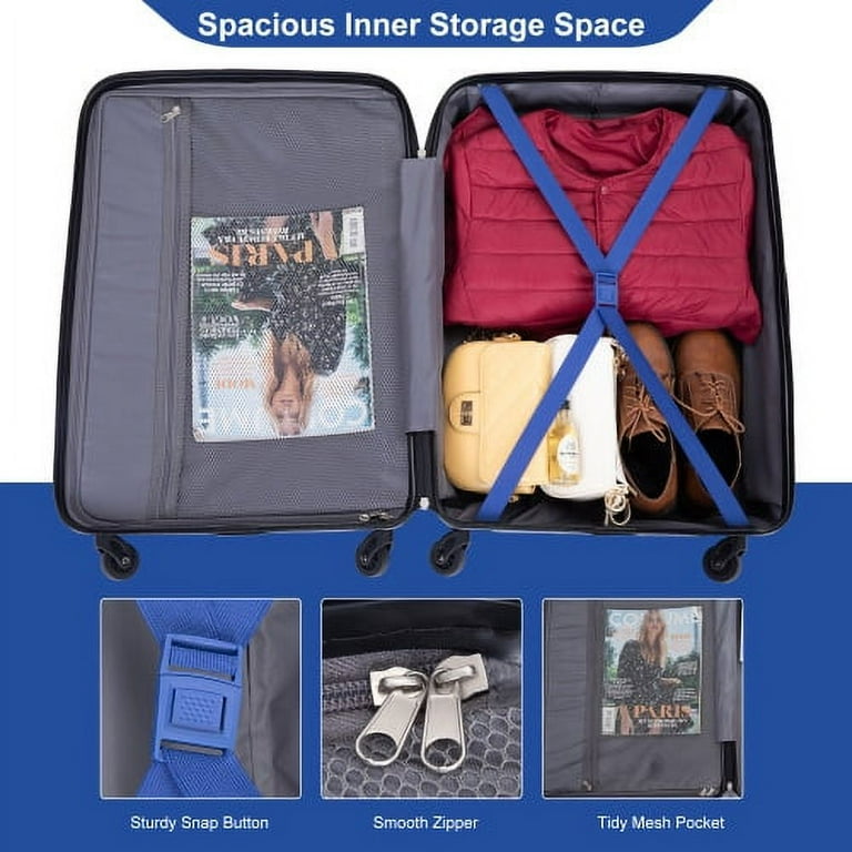 3 Piece Luggage Sets, Expandable Hardside Suitcases 25in/29in