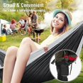 thumbnail image 5 of Portable outdoor hammock for camping 210D Nylon swing hammock for garden (Brown Black/270X140Cm), 5 of 5