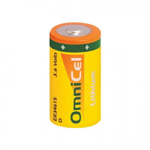 OmniCel D Size 3.6V Lithium Battery w/Standard Contacts - 2 Pack